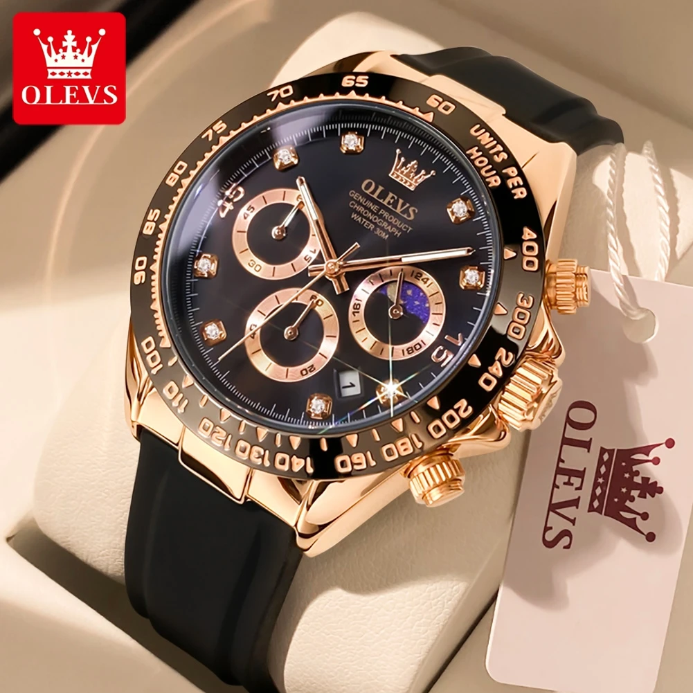OLEVS 2875 Men's Watches Chron - Luxury Watch Maker ulasan dan harga