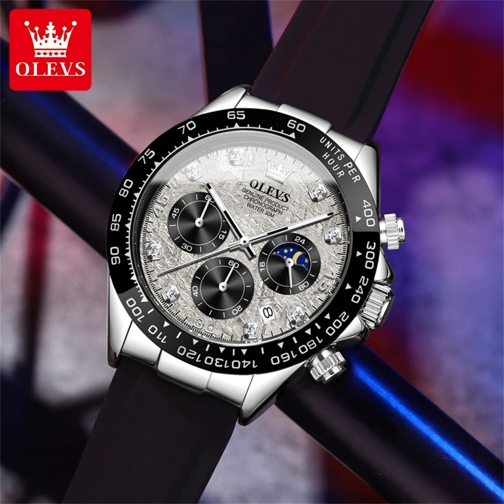 OLEVS 2875 Men's Watches Chron - Luxury Watch Maker ulasan dan harga