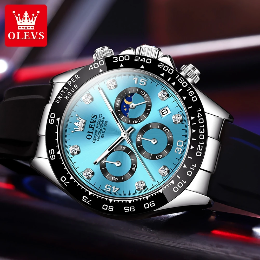 OLEVS 2875 Men's Watches Chron - Luxury Watch Maker ulasan dan harga